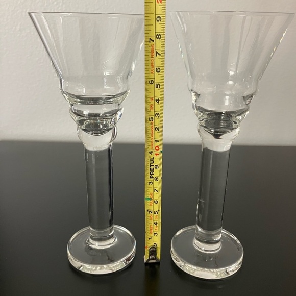 Modern Style Cocktail/Liquor Thick Stem Small Glass Set of 2 - Picture 5 of 5